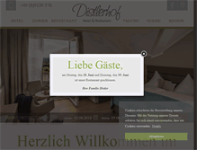 Tablet Screenshot of distlerhof.de
